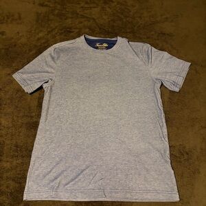 Tasso Elba Heathered Light Blue Crew Tee